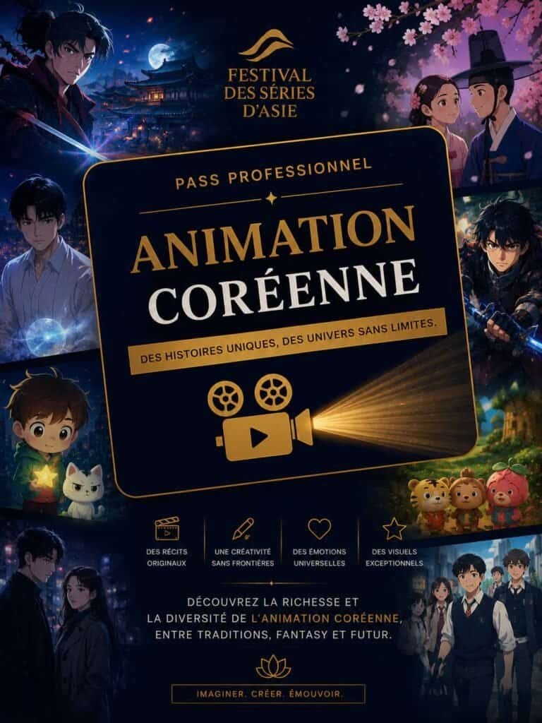 Pass professionnel pour l'animation coréenne au Festival des Séries d'Asie.