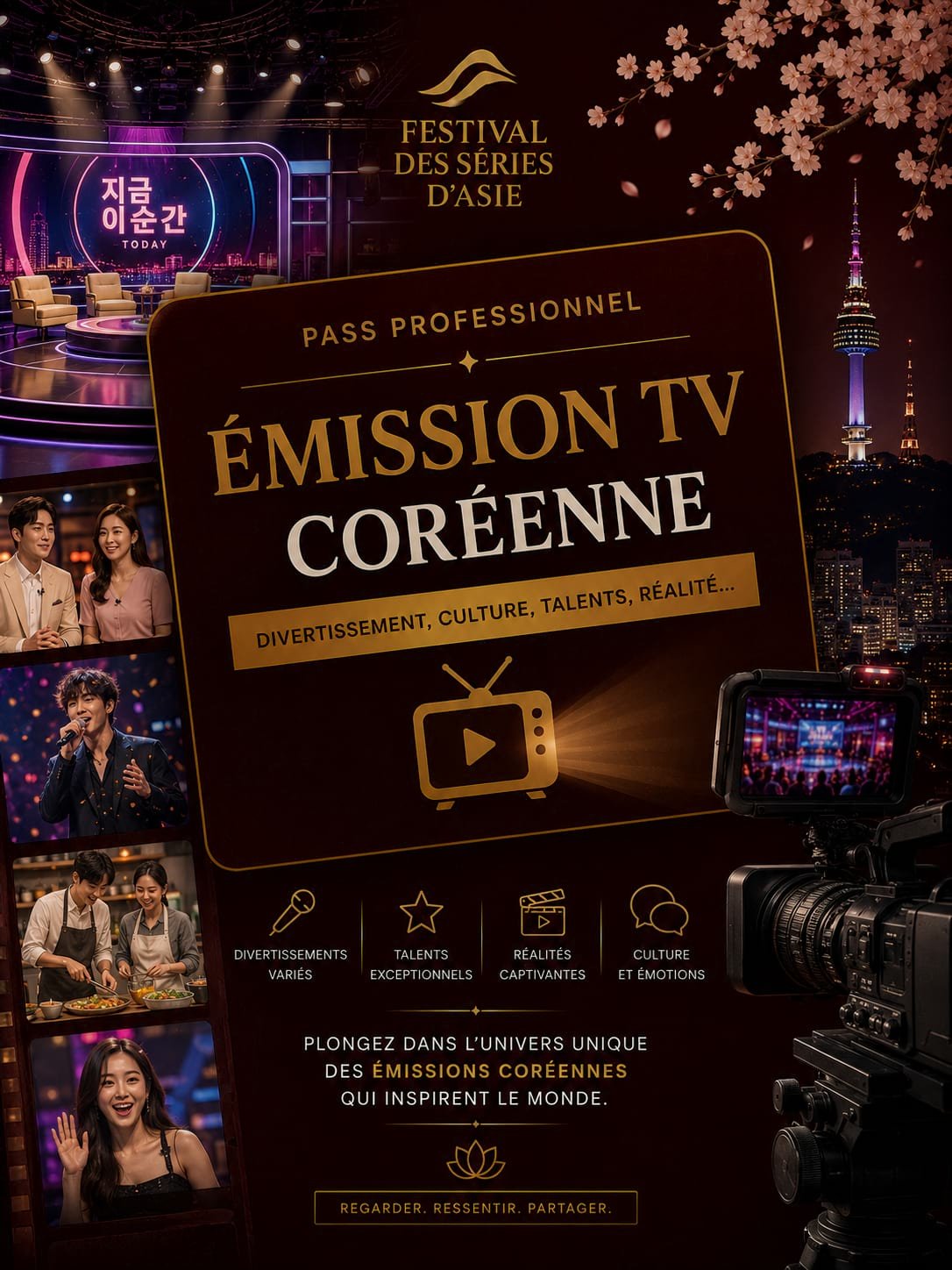 Emission TV coréen projection